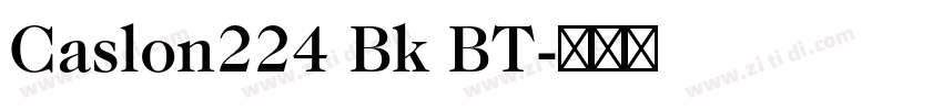 Caslon224 Bk BT字体转换